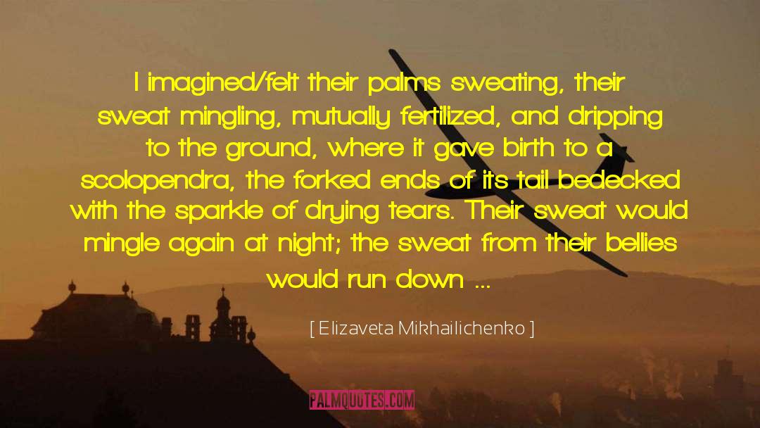 Elizaveta Mikhailichenko Quotes: I imagined/felt their palms sweating,