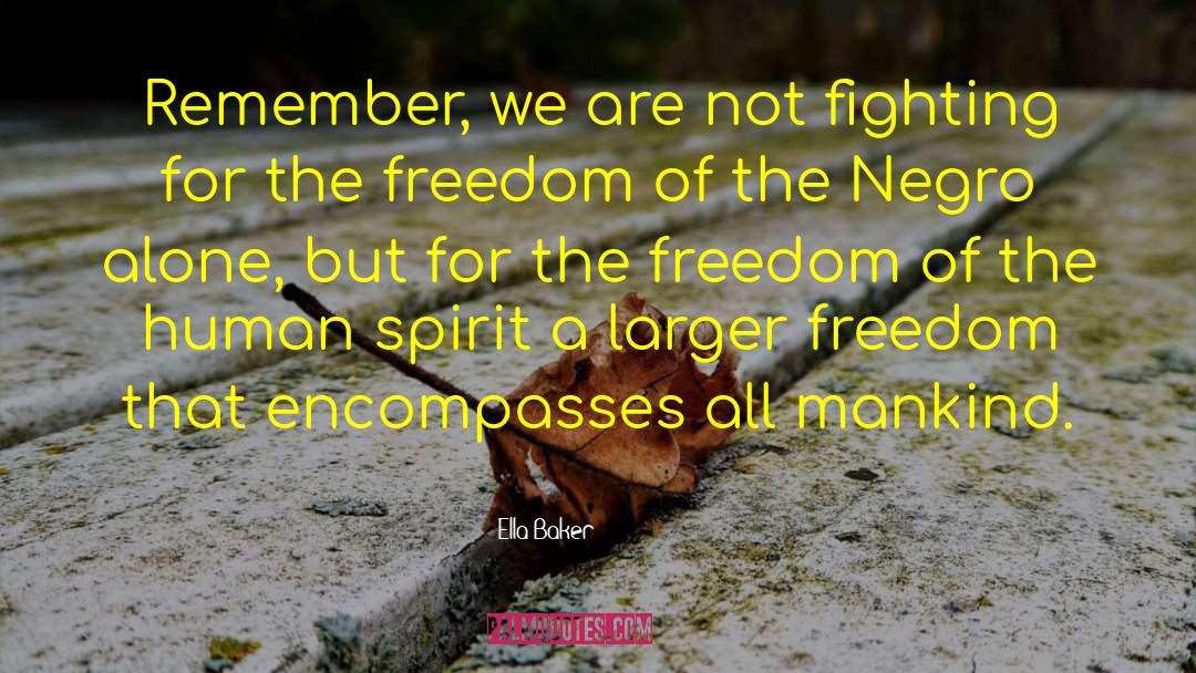 Ella Baker Quotes: Remember, we are not fighting