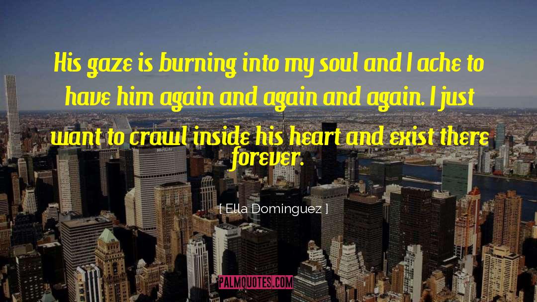 Ella Dominguez Quotes: His gaze is burning into