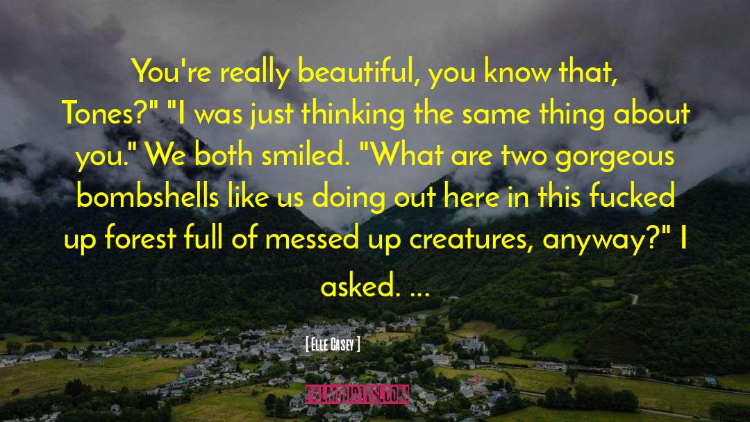 Elle Casey Quotes: You're really beautiful, you know