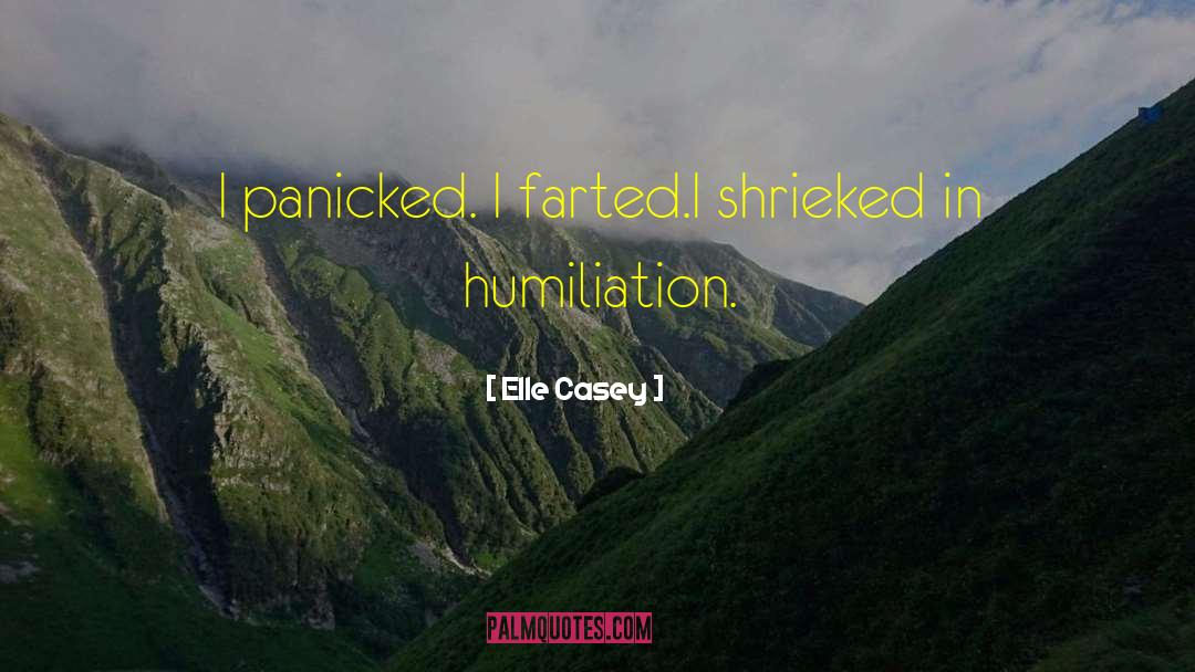 Elle Casey Quotes: I panicked. <br />I farted.<br