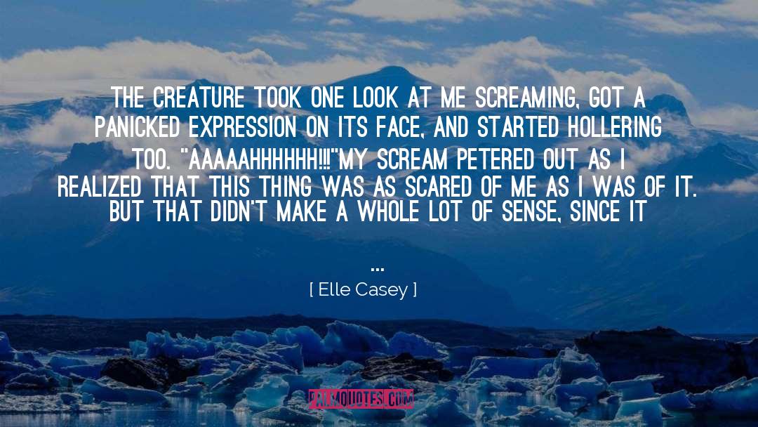 Elle Casey Quotes: The creature took one look