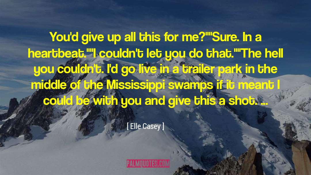 Elle Casey Quotes: You'd give up all this