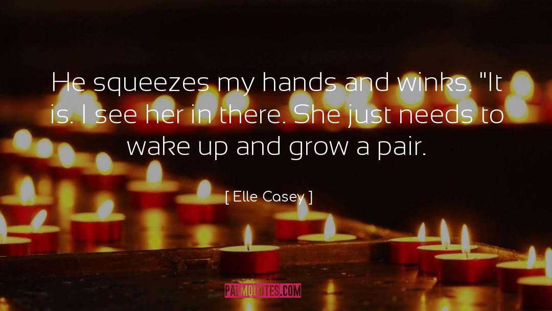 Elle Casey Quotes: He squeezes my hands and