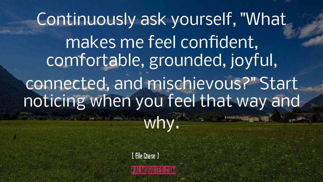 Elle Chase Quotes: Continuously ask yourself, 