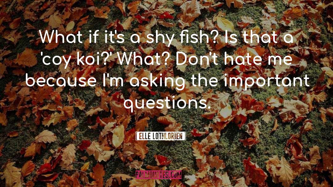 Elle Lothlorien Quotes: What if it's a shy