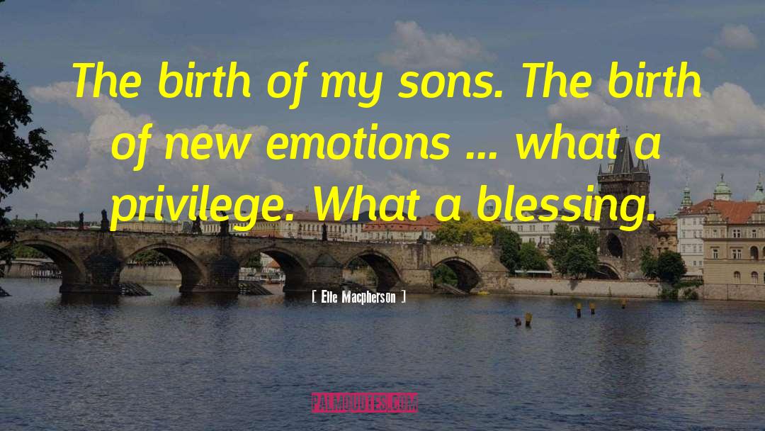 Elle Macpherson Quotes: The birth of my sons.