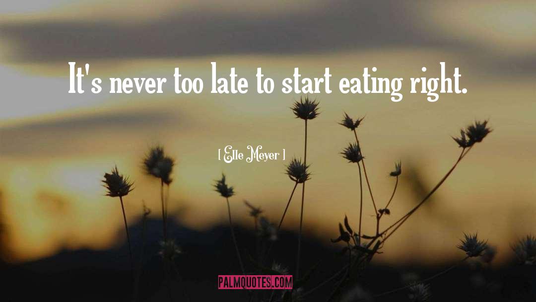 Elle Meyer Quotes: It's never too late to