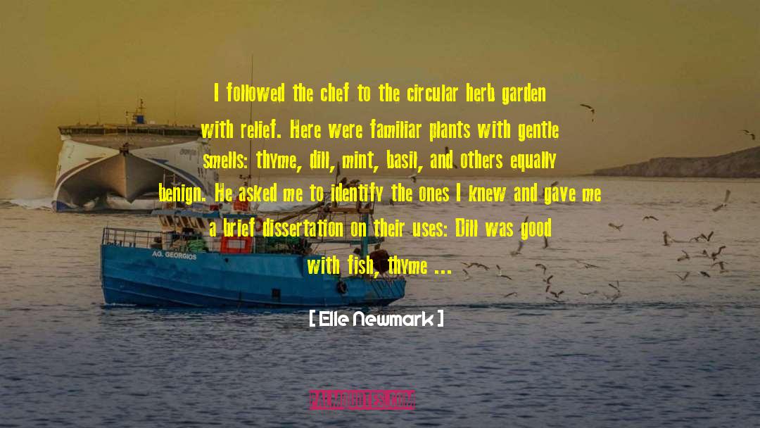 Elle Newmark Quotes: I followed the chef to