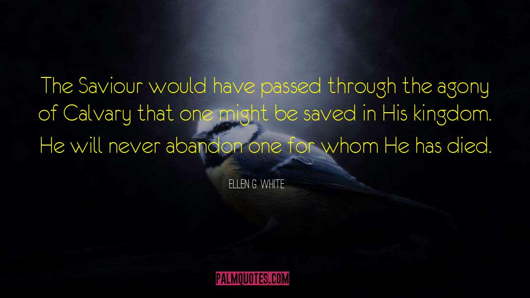 Ellen G. White Quotes: The Saviour would have passed