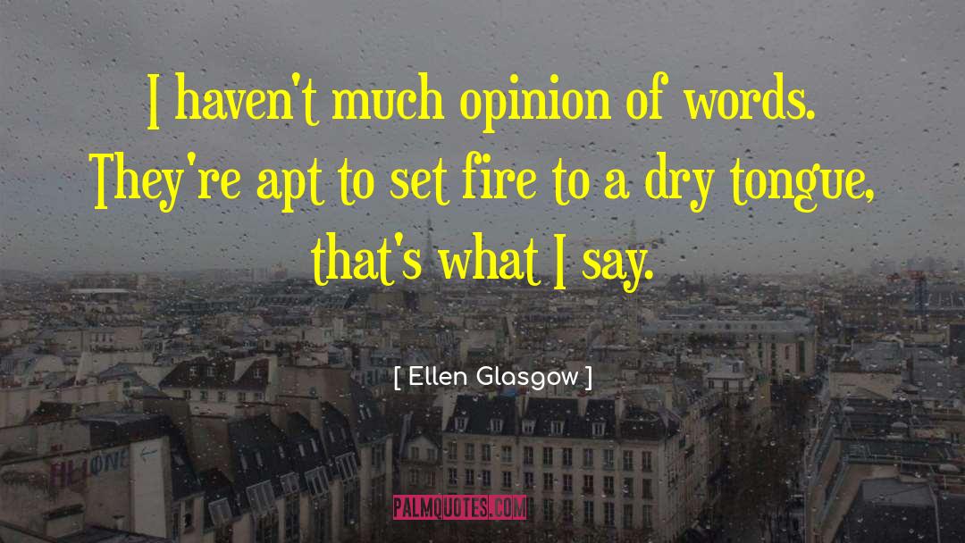 Ellen Glasgow Quotes: I haven't much opinion of