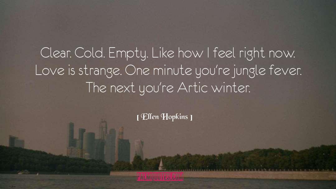Ellen Hopkins Quotes: Clear. Cold. Empty. Like how