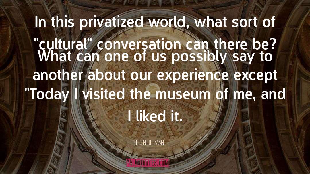 Ellen Ullman Quotes: In this privatized world, what