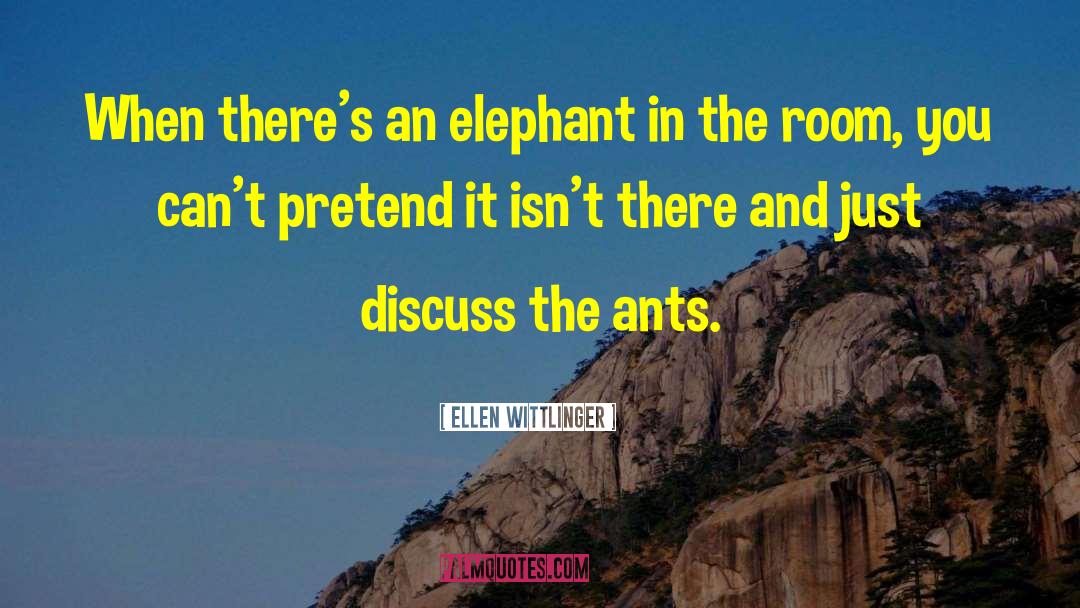 Ellen Wittlinger Quotes: When there's an elephant in