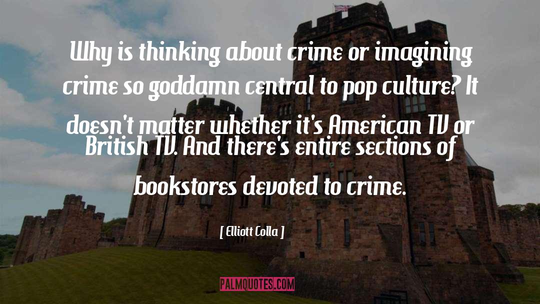 Elliott Colla Quotes: Why is thinking about crime