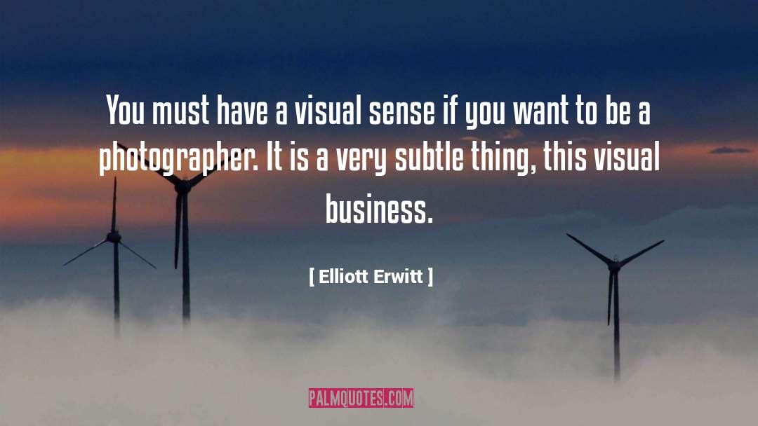 Elliott Erwitt Quotes: You must have a visual