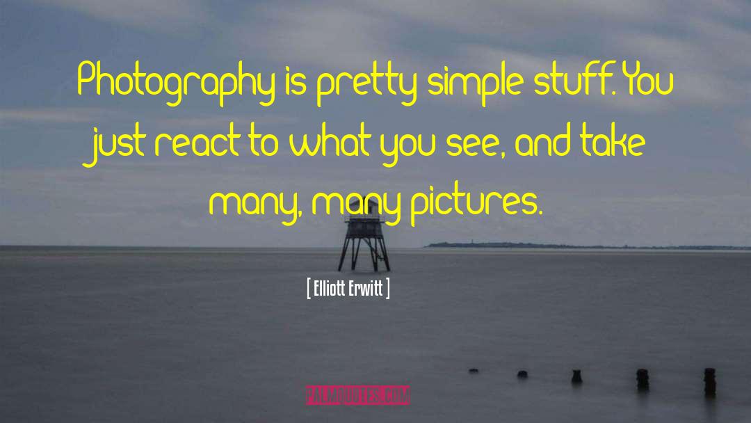 Elliott Erwitt Quotes: Photography is pretty simple stuff.