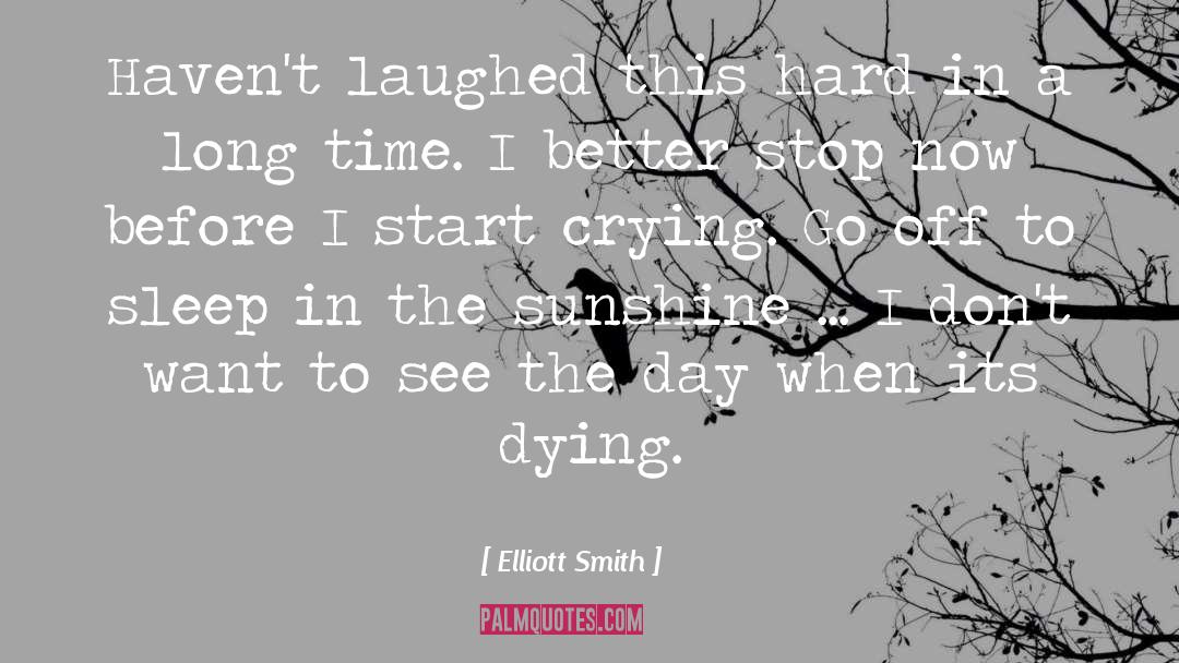 Elliott Smith Quotes: Haven't laughed this hard in