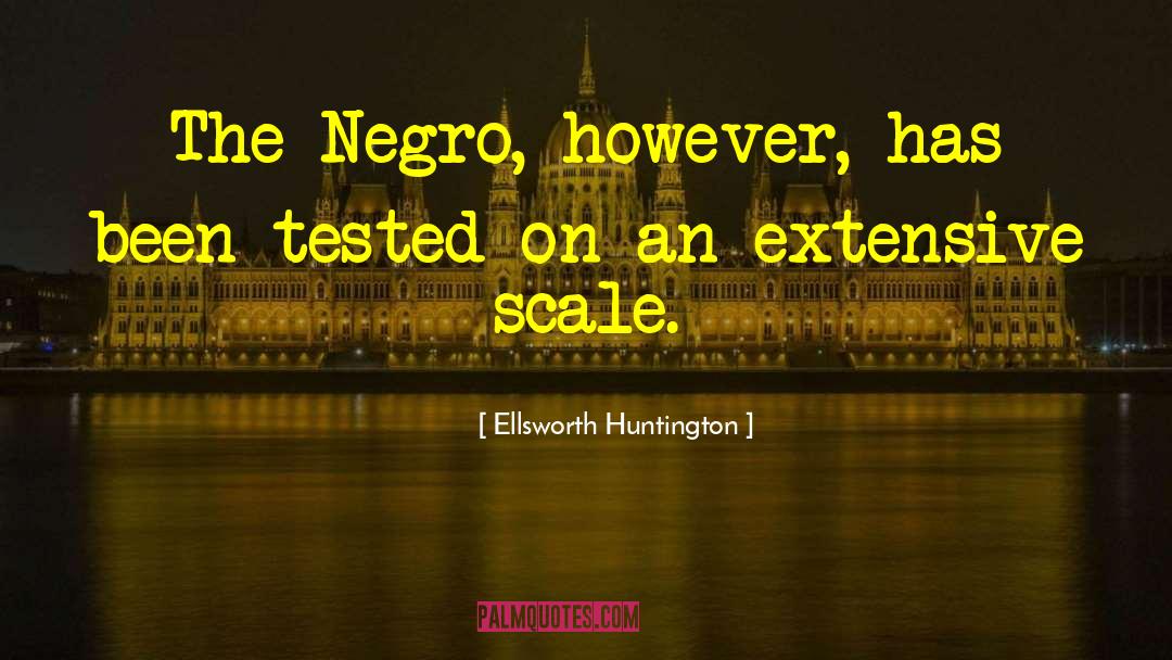 Ellsworth Huntington Quotes: The Negro, however, has been