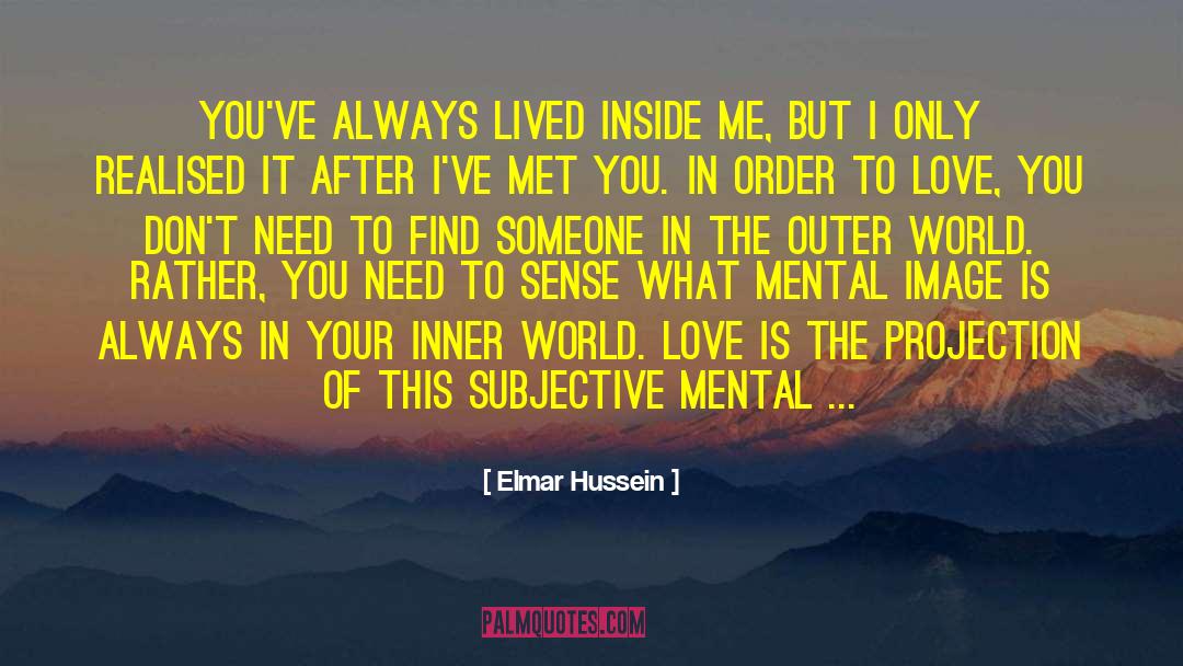 Elmar Hussein Quotes: You've always lived inside me,