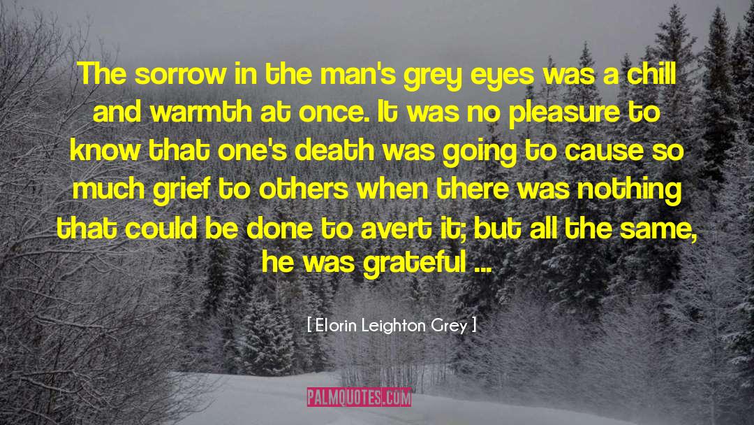 Elorin Leighton Grey Quotes: The sorrow in the man's