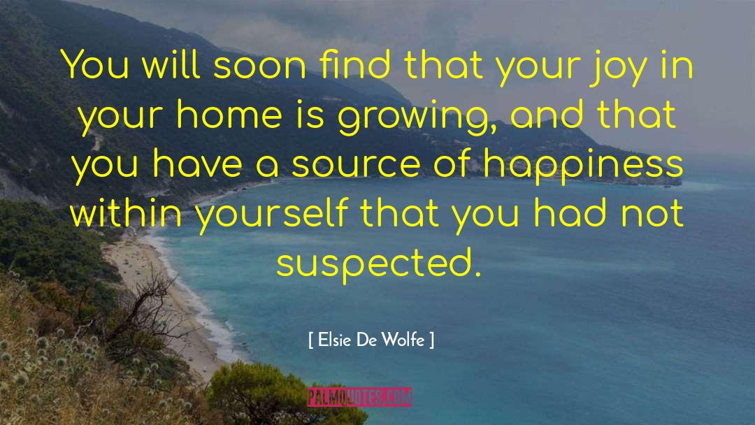 Elsie De Wolfe Quotes: You will soon find that