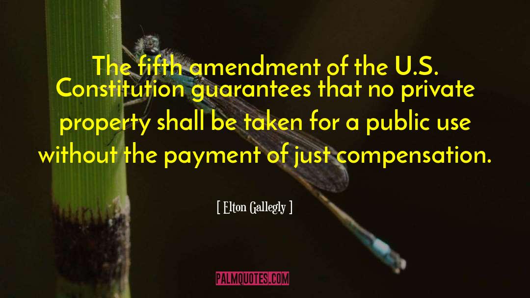 Elton Gallegly Quotes: The fifth amendment of the
