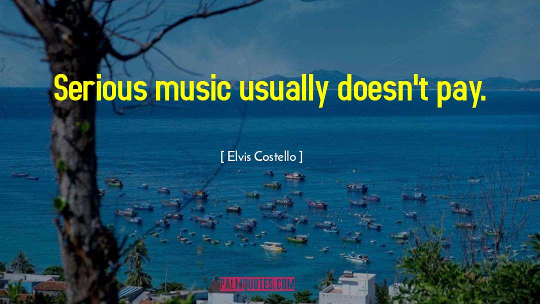 Elvis Costello Quotes: Serious music usually doesn't pay.