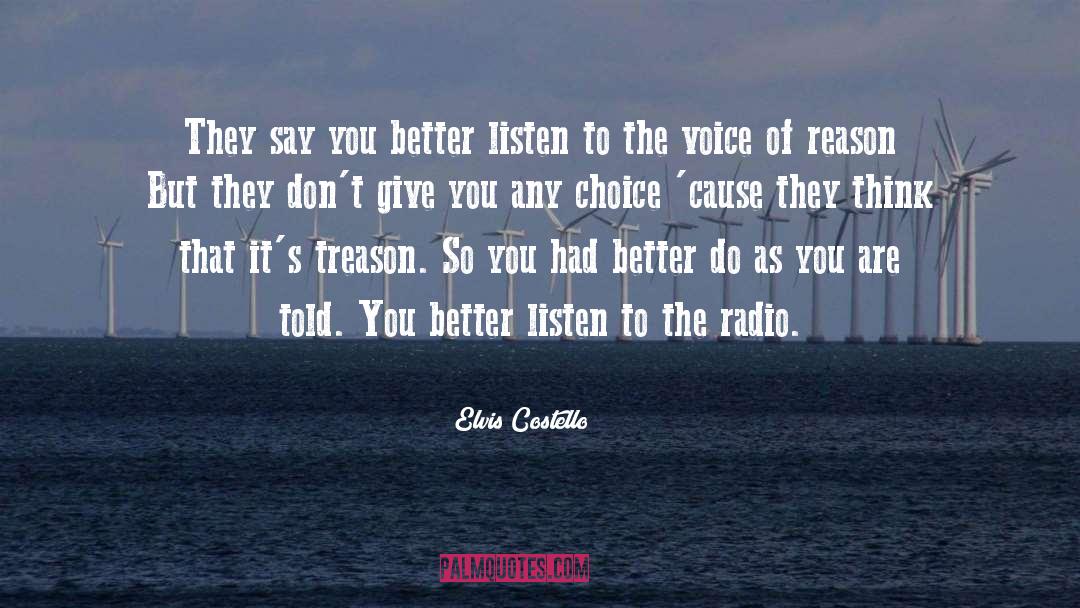 Elvis Costello Quotes: They say you better listen