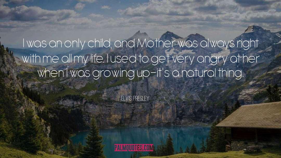 Elvis Presley Quotes: I was an only child,
