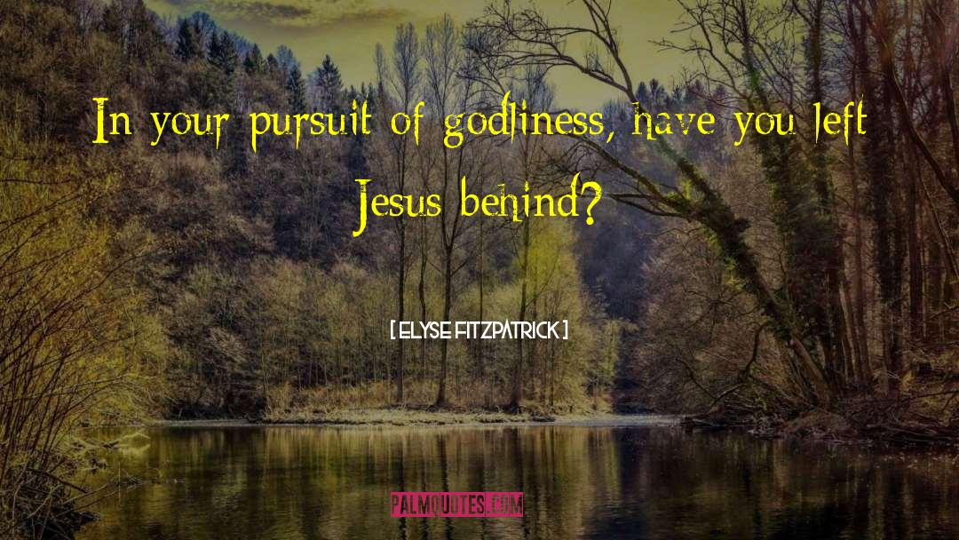 Elyse Fitzpatrick Quotes: In your pursuit of godliness,