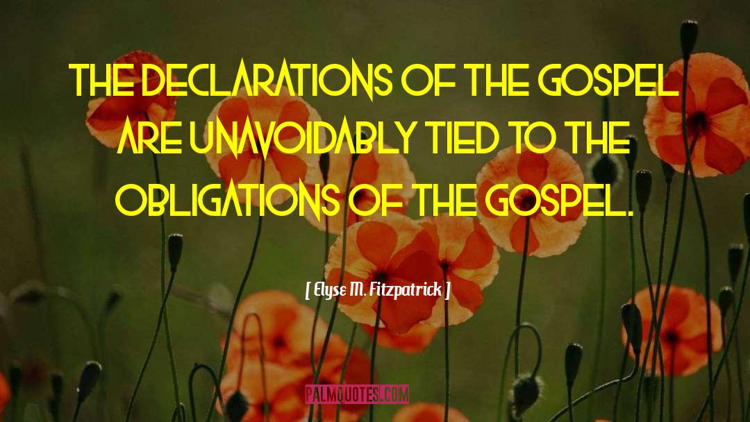 Elyse M. Fitzpatrick Quotes: The declarations of the gospel