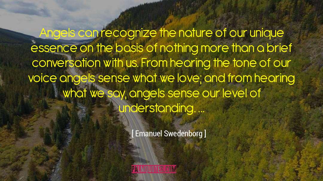 Emanuel Swedenborg Quotes: Angels can recognize the nature