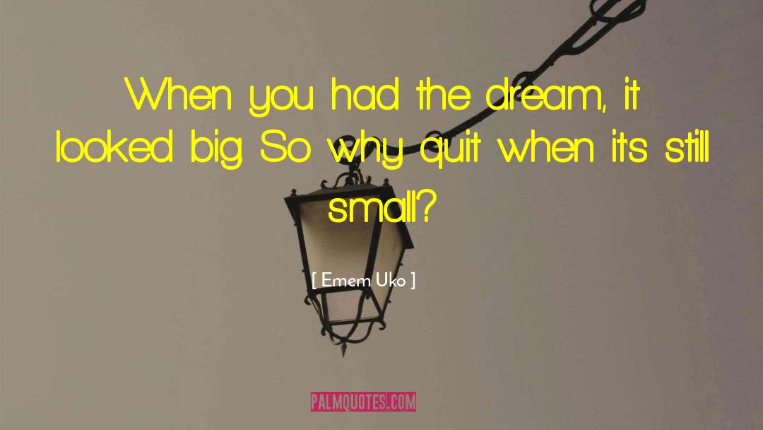 Emem Uko Quotes: When you had the dream,