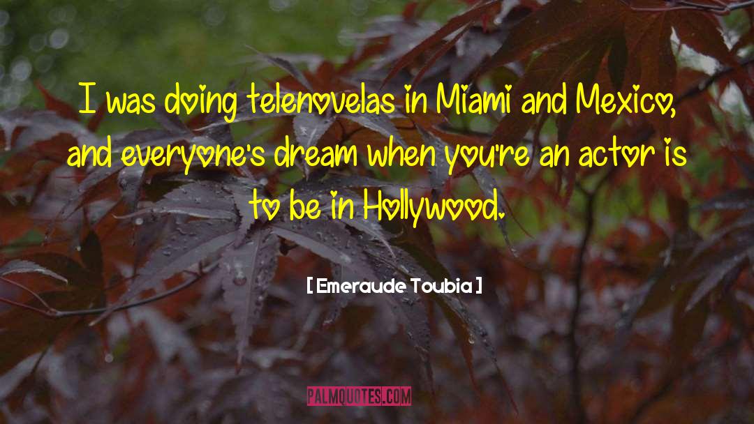 Emeraude Toubia Quotes: I was doing telenovelas in