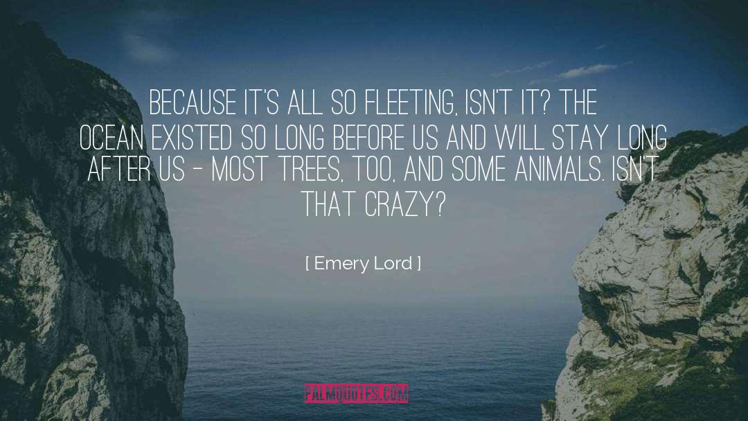 Emery Lord Quotes: Because it's all so fleeting,