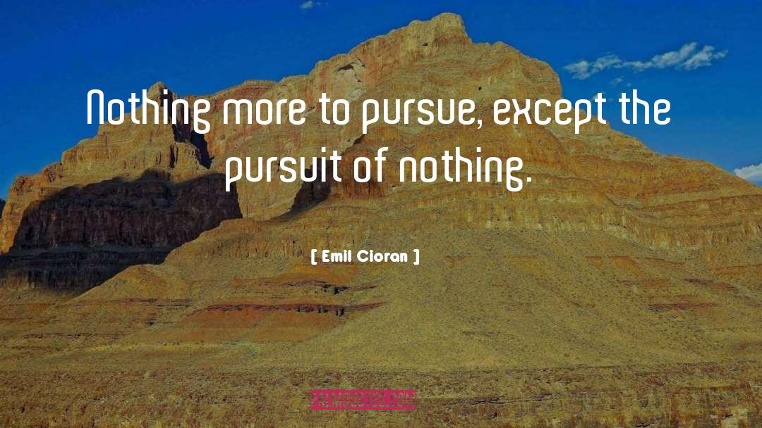 Emil Cioran Quotes: Nothing more to pursue, except