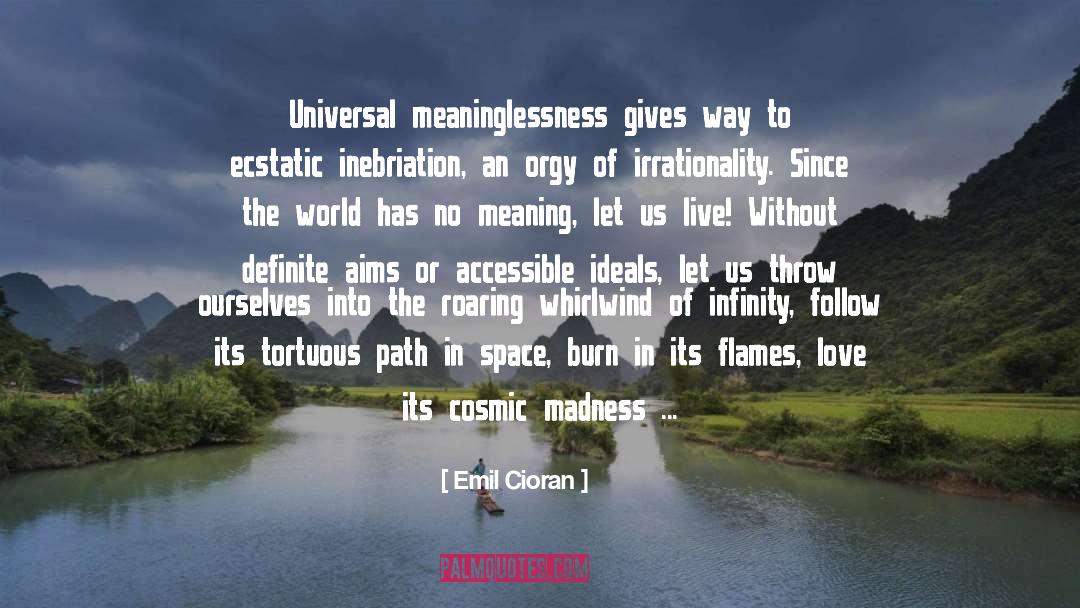 Emil Cioran Quotes: Universal meaninglessness gives way to