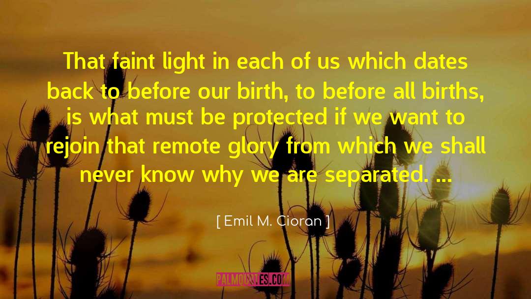 Emil M. Cioran Quotes: That faint light in each