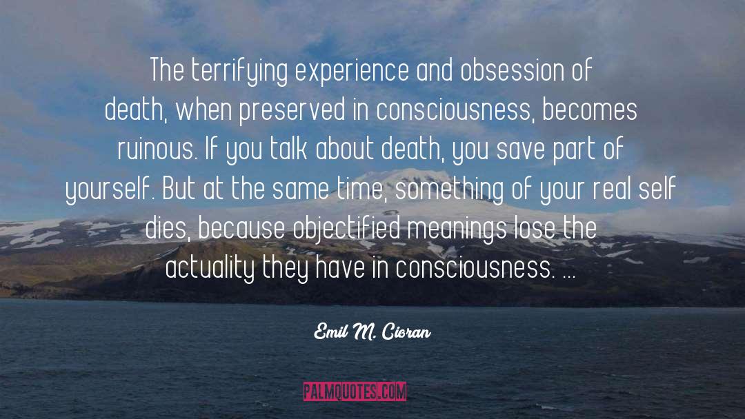 Emil M. Cioran Quotes: The terrifying experience and obsession