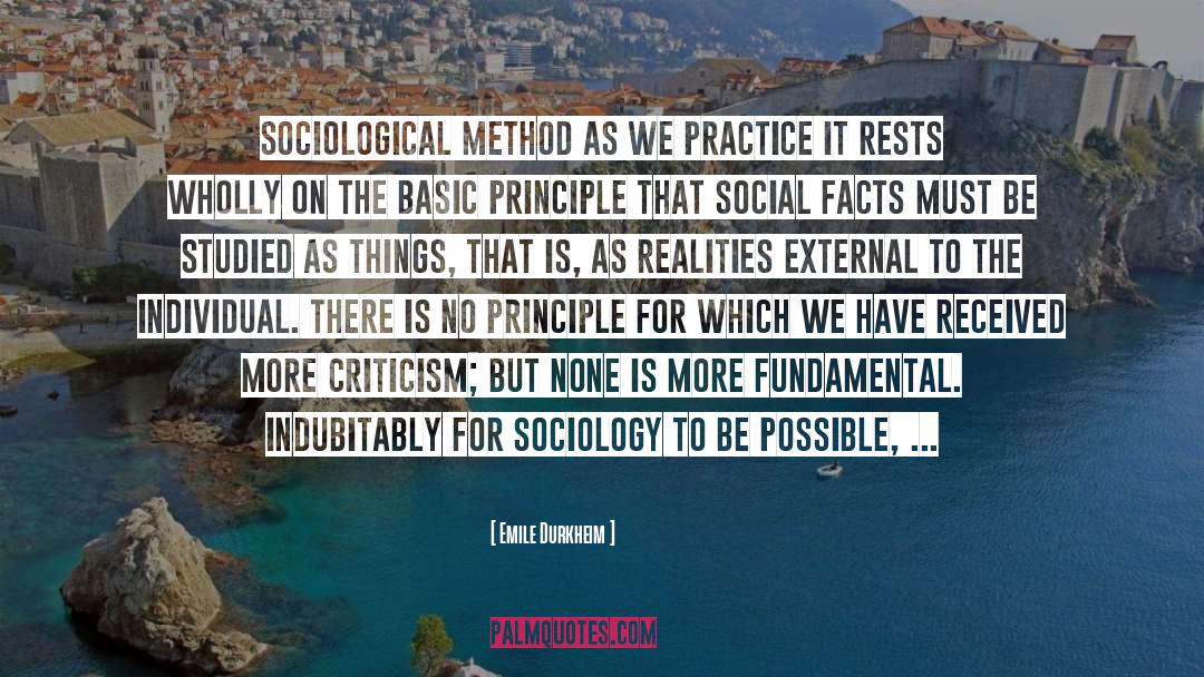 Emile Durkheim Quotes: Sociological method as we practice