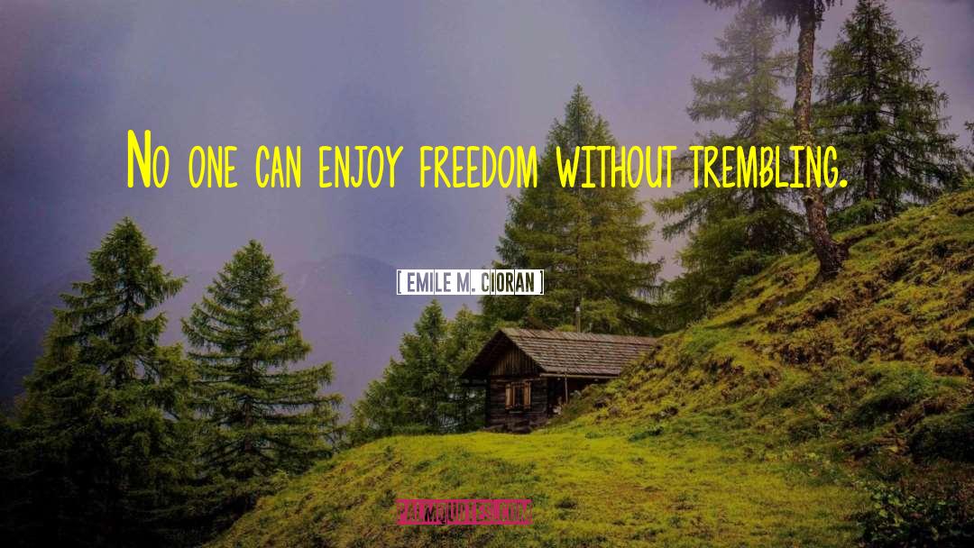 Emile M. Cioran Quotes: No one can enjoy freedom