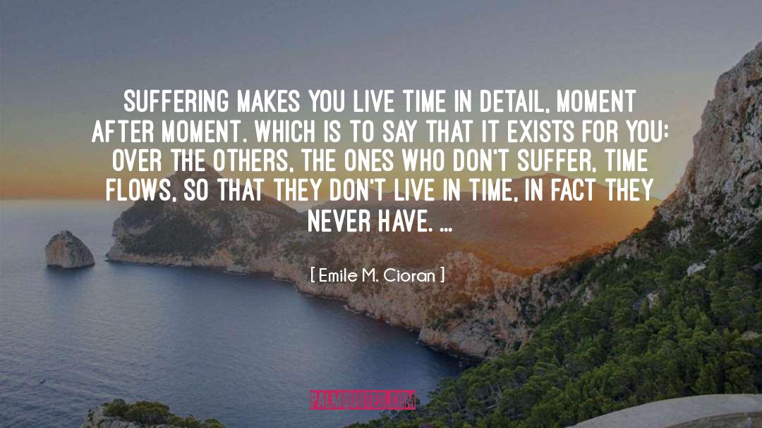 Emile M. Cioran Quotes: Suffering makes you live time