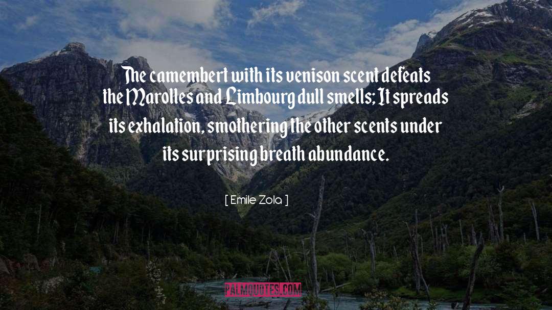 Emile Zola Quotes: The camembert with its venison
