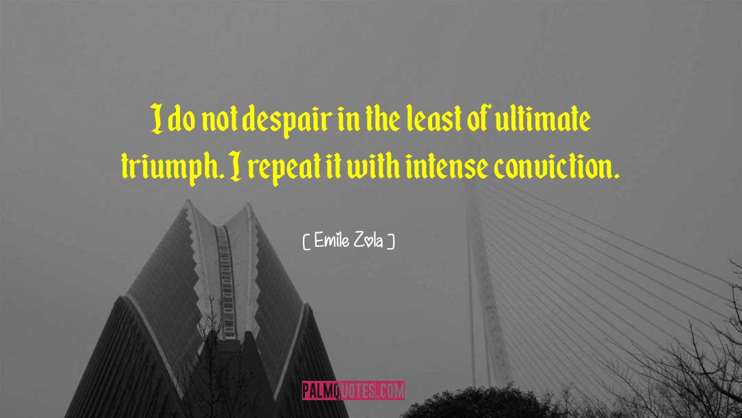 Emile Zola Quotes: I do not despair in