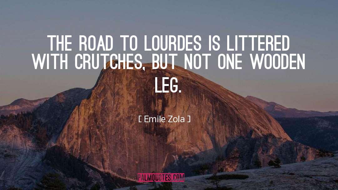 Emile Zola Quotes: The road to Lourdes is