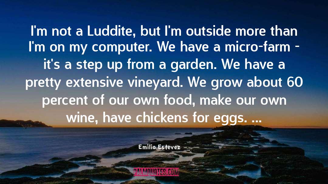 Emilio Estevez Quotes: I'm not a Luddite, but