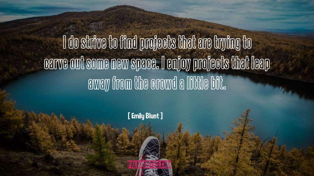 Emily Blunt Quotes: I do strive to find