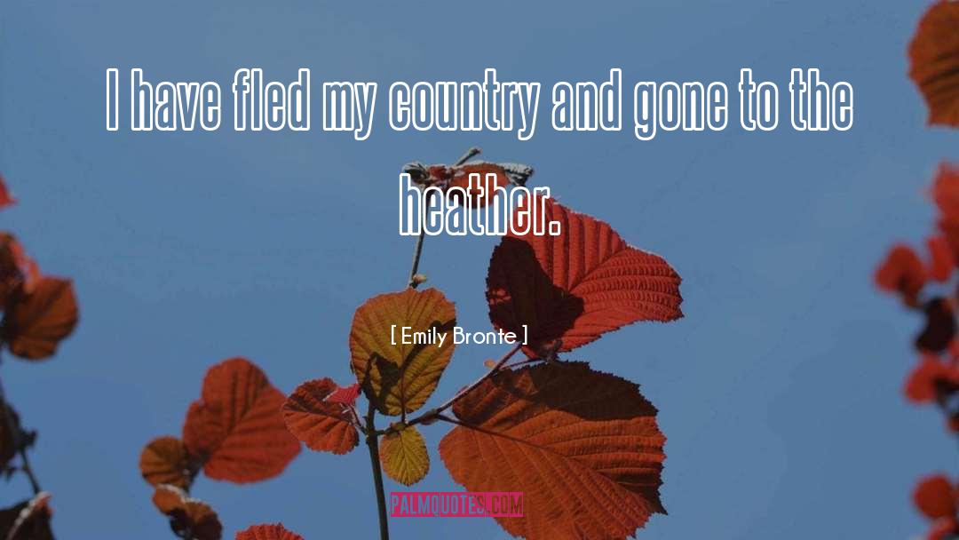Emily Bronte Quotes: I have fled my country