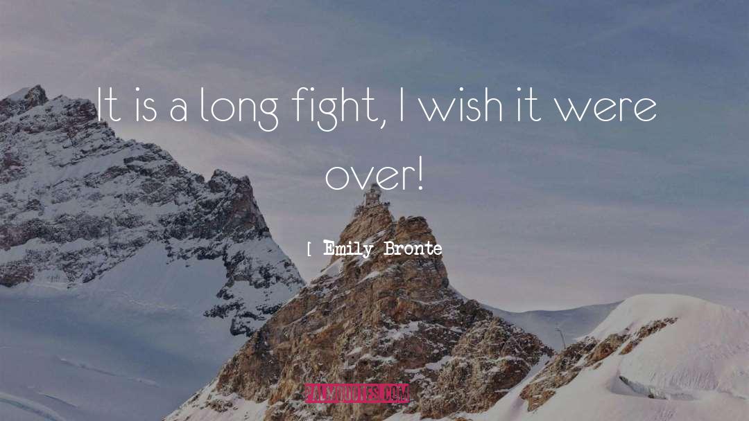 Emily Bronte Quotes: It is a long fight,